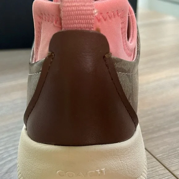 Coach Women's Signature Brown and Pink Sneakers - Picture 4 of 9